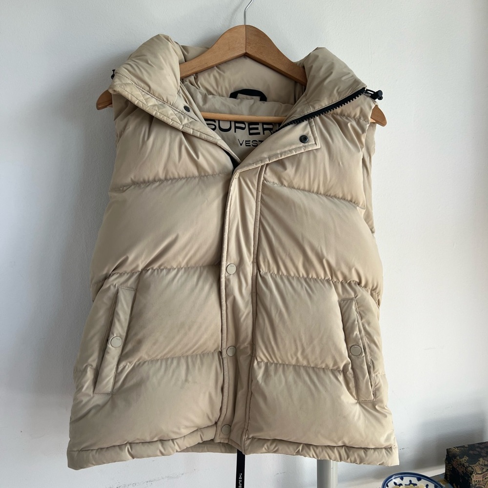 TNA super puff vest beige